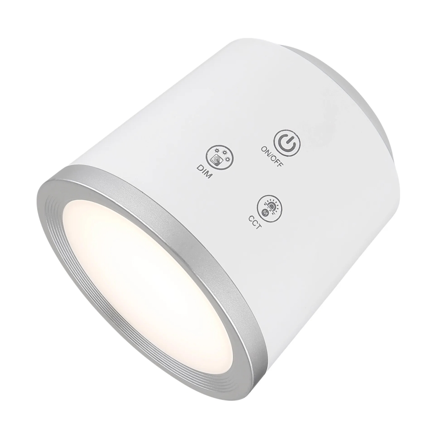 Globo - Lampe de table tactile à intensité variable 4en1 LED/6W/3,7V 3000K/4000K/6500K 1500 mAh USB blanc
