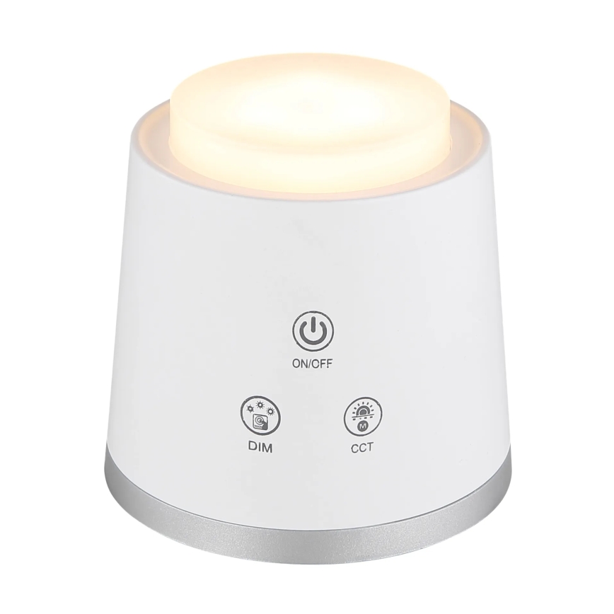 Globo - Lampe de table tactile à intensité variable 4en1 LED/6W/3,7V 3000K/4000K/6500K 1500 mAh USB blanc