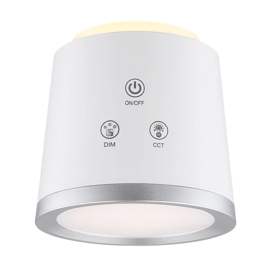 Globo - Lampe de table tactile à intensité variable 4en1 LED/6W/3,7V 3000K/4000K/6500K 1500 mAh USB blanc