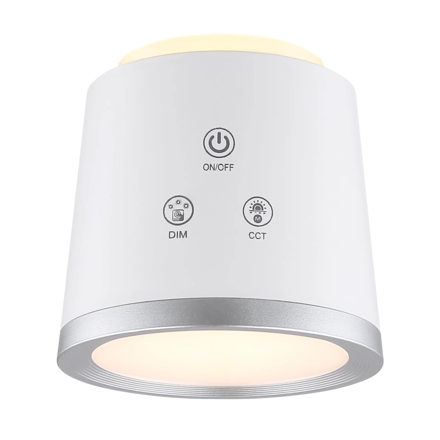 Globo - Lampe de table tactile à intensité variable 4en1 LED/6W/3,7V 3000K/4000K/6500K 1500 mAh USB blanc