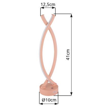 Globo - Dimmbare LED-Tischleuchte mit Touch-Funktion LED/1W/3,7V 3000K 1800 mAh USB rosa