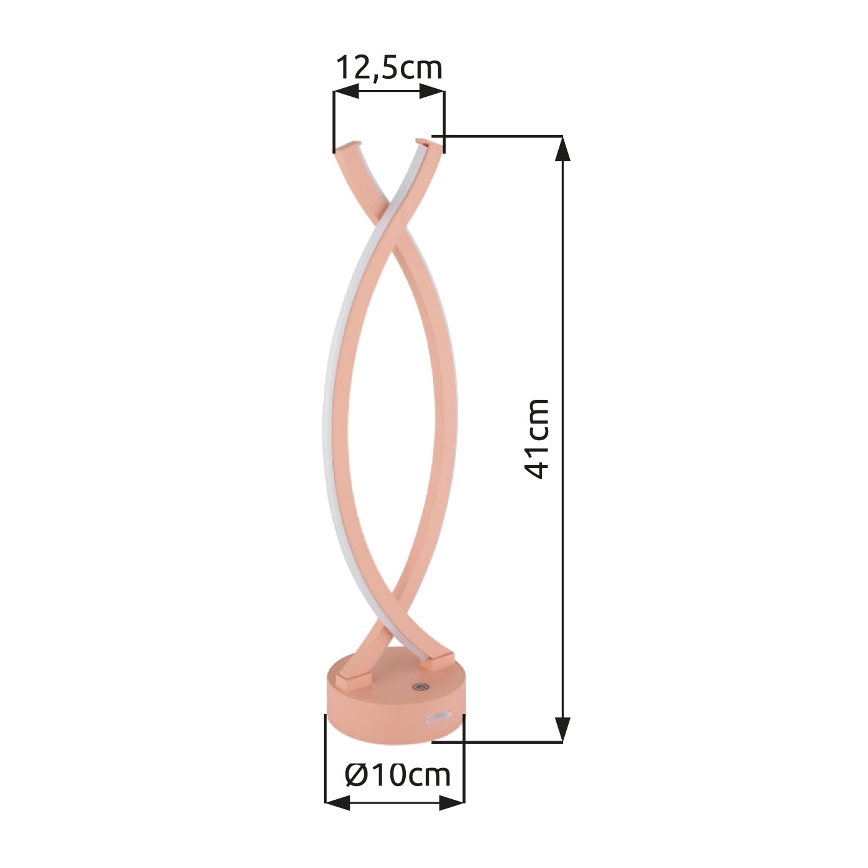 Globo - Dimmbare LED-Tischleuchte mit Touch-Funktion LED/1W/3,7V 3000K 1800 mAh USB rosa