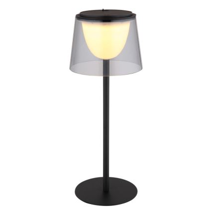 Globo - Lampe de table extérieure tactile LED dimmable LED/1,8W/5V IP44 1800 mAh noir/fumé