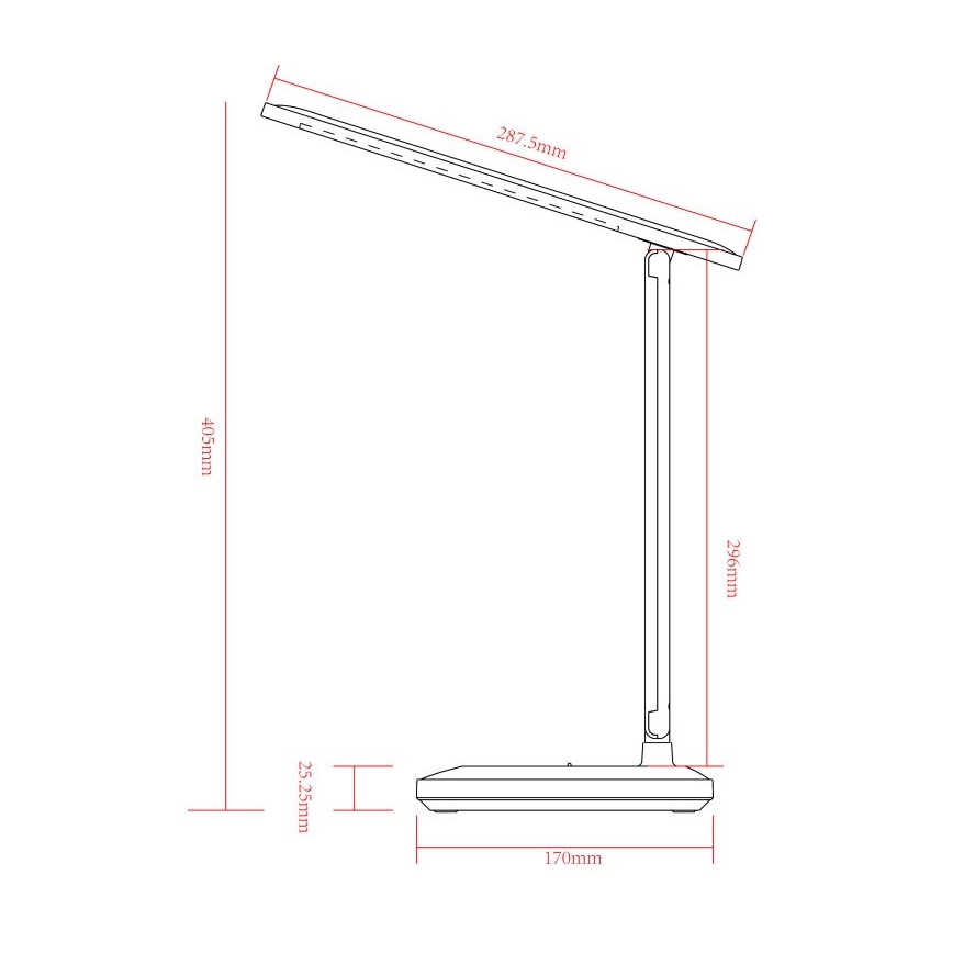 Globo - Lampada da tavolo LED dimmerabile con touch LED/3W/5V 2800/4000/6500K 1800 mAh nero