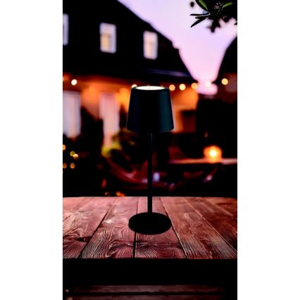 Globo - Lampe de table tactile extérieure à intensité variable LED/2W/5V 3000/4000/6000K 2200 mAh IP44 noir