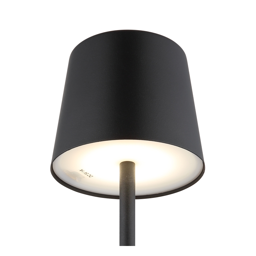 Globo - Lampe de table tactile extérieure à intensité variable LED/2W/5V 3000/4000/6000K 2200 mAh IP44 noir