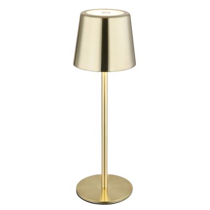 Globo - LED dimmbare Touch-Tischlampe, wiederaufladbar, LED/2W/3,7V 3000/4000/6000K 2200 mAh, goldfarben