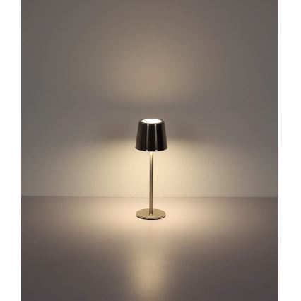 Globo - Lampada da tavolo ricaricabile a LED dimmerabile touch 2W/3,7V 3000/4000/6000K 2200 mAh cromo lucido