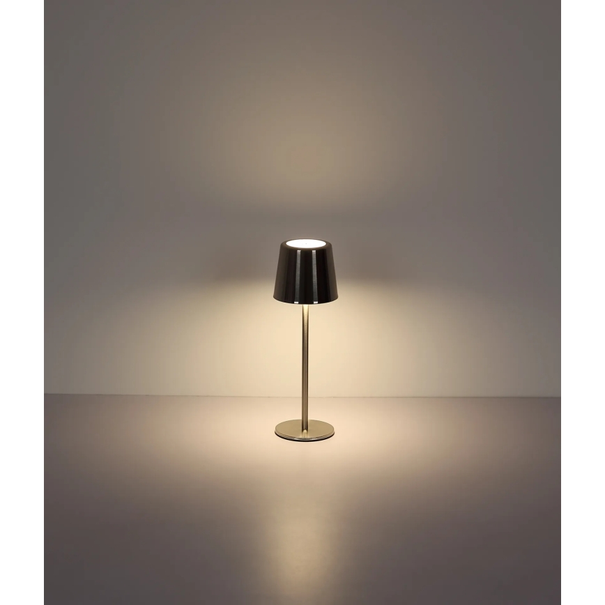 Globo - Lampada da tavolo ricaricabile a LED dimmerabile touch 2W/3,7V 3000/4000/6000K 2200 mAh cromo lucido