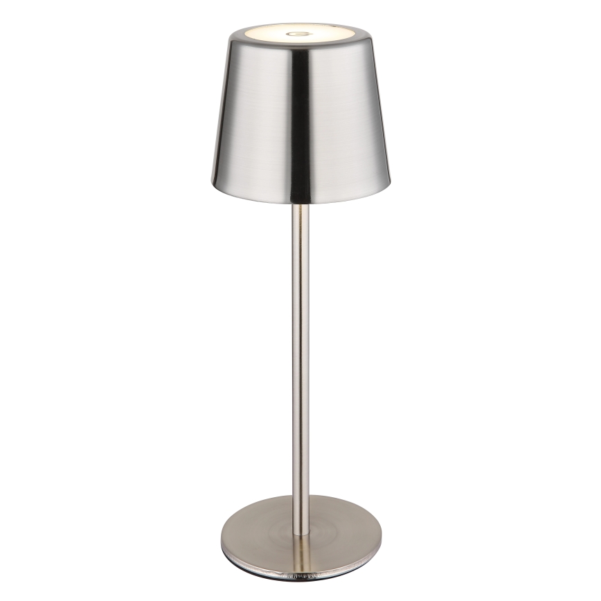 Globo - Lampe de table rechargeable tactile à intensité variable LED/2W/3,7V 3000/4000/6000K 2200 mAh chrome brillant