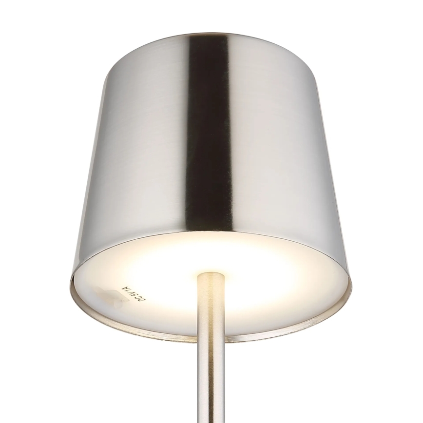 Globo - Lampe de table rechargeable tactile à intensité variable LED/2W/3,7V 3000/4000/6000K 2200 mAh chrome brillant