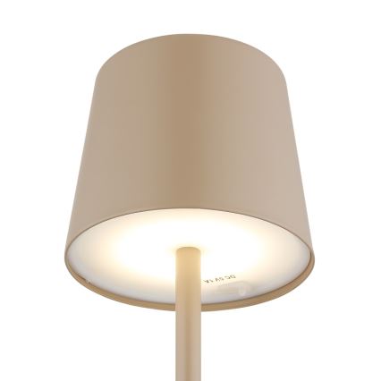Globo - Lampe de table tactile extérieure à intensité variable LED/2W/5V 3000/4000/6000K 2200 mAh IP44 crème