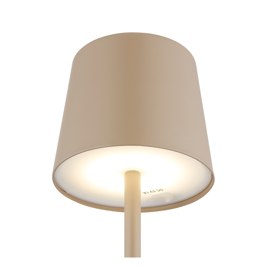 Globo - Lampe de table tactile extérieure à intensité variable LED/2W/5V 3000/4000/6000K 2200 mAh IP44 crème