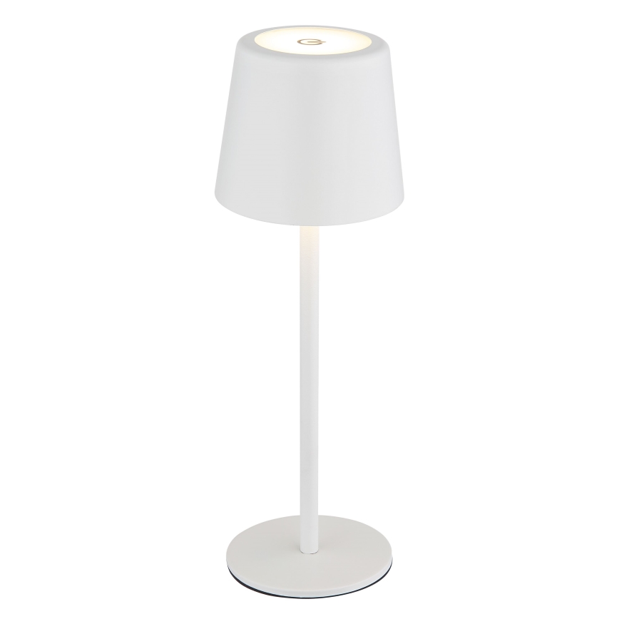 Globo - Lampe de table tactile extérieure à intensité variable LED/2W/5V 3000/4000/6000K 2200 mAh IP44 blanc