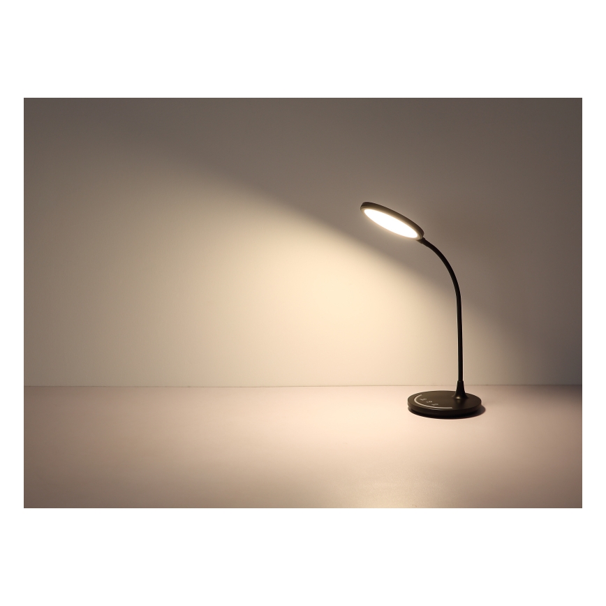 Globo - Lampe de table tactile flexible à intensité variable LED/12W/230V 3000/4000/6500K CRI 90 noir