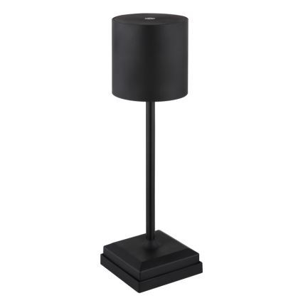 Globo - Dimmbare LED-Tischlampe mit Touch-Bedienung und Akku, 1,5 W/5 V, 2200 mAh, schwarz