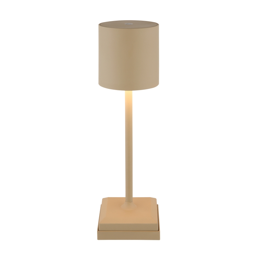 Globo - Lampada da tavolo ricaricabile dimmerabile a sfioramento LED 1,5W/5V, 2200 mAh, beige