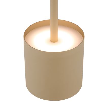 Globo - Lampada da tavolo ricaricabile dimmerabile a sfioramento LED 1,5W/5V, 2200 mAh, beige