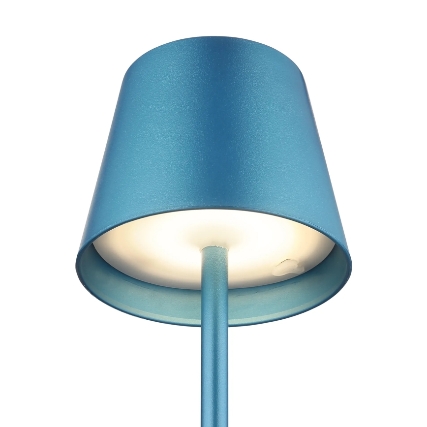 Globo - Lampe de table d'extérieur LED 3 en 1 tactile et dimmable, rechargeable, LED/3W/5V, 3000/4000/5000K, IP54, 1800 mAh, bleue