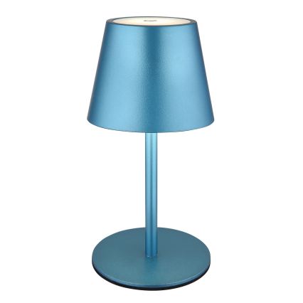 Globo - Lampe de table d'extérieur LED 3 en 1 tactile et dimmable, rechargeable, LED/3W/5V, 3000/4000/5000K, IP54, 1800 mAh, bleue