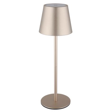 Globo - Dimmbare, berührungsgesteuerte, wiederaufladbare Outdoor-Tischleuchte 3-in-1 LED/3W/5V 3000/4000/5000K IP54 1800 mAh Messing