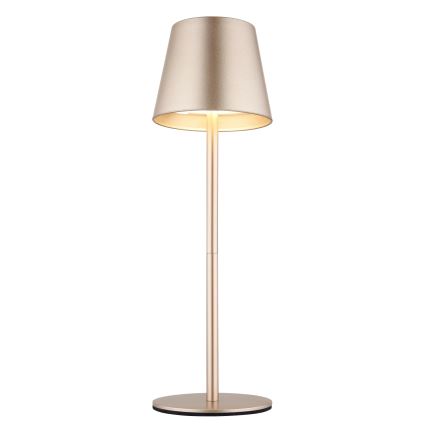 Globo - Dimmbare, berührungsgesteuerte, wiederaufladbare Outdoor-Tischleuchte 3-in-1 LED/3W/5V 3000/4000/5000K IP54 1800 mAh Messing