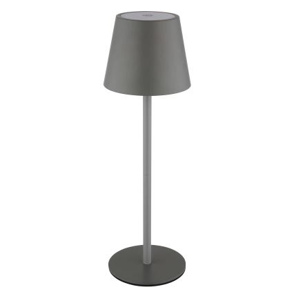 Globo - LED dimmbare, wiederaufladbare Touch-Tischlampe für den Außenbereich 3-in-1 LED/3W/5V 3000/4000/5000K IP54 1800 mAh grau