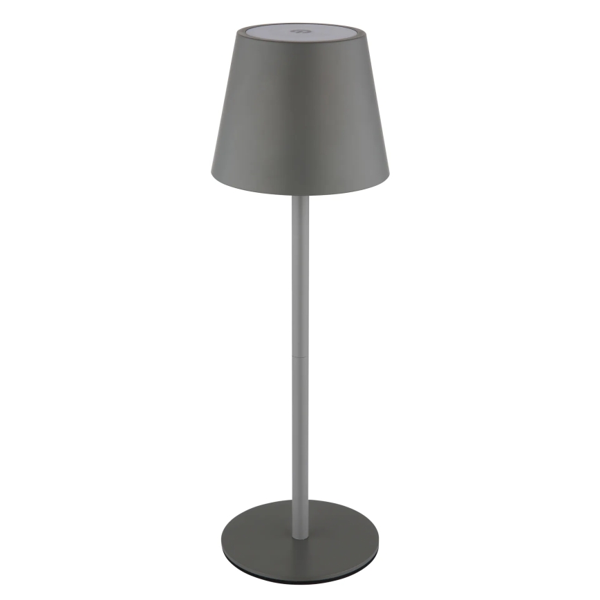 Globo - LED dimmbare, wiederaufladbare Touch-Tischlampe für den Außenbereich 3-in-1 LED/3W/5V 3000/4000/5000K IP54 1800 mAh grau