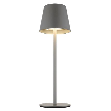 Globo - LED dimmbare, wiederaufladbare Touch-Tischlampe für den Außenbereich 3-in-1 LED/3W/5V 3000/4000/5000K IP54 1800 mAh grau