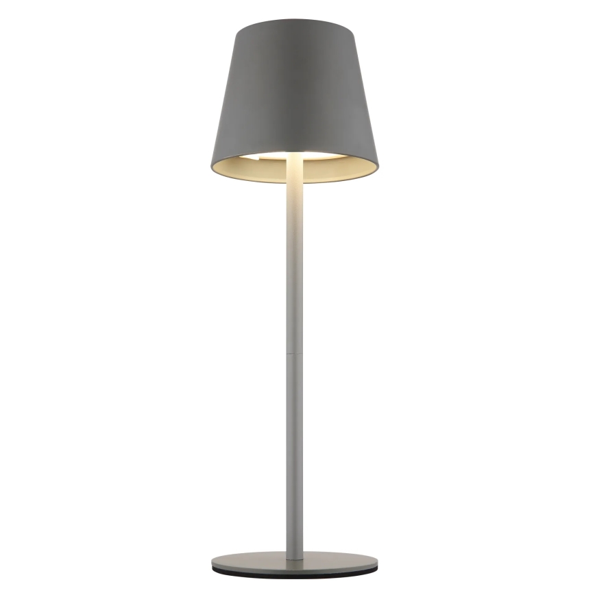 Globo - LED dimmbare, wiederaufladbare Touch-Tischlampe für den Außenbereich 3-in-1 LED/3W/5V 3000/4000/5000K IP54 1800 mAh grau