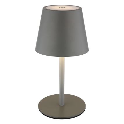 Globo - LED dimmbare, wiederaufladbare Touch-Tischlampe für den Außenbereich 3-in-1 LED/3W/5V 3000/4000/5000K IP54 1800 mAh grau