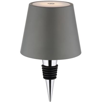 Globo - LED dimmbare, wiederaufladbare Touch-Tischlampe für den Außenbereich 3-in-1 LED/3W/5V 3000/4000/5000K IP54 1800 mAh grau
