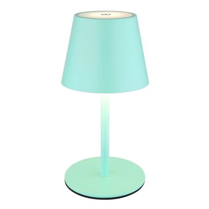 Globo - LED-dimmbare Touch-Akku-Tischleuchte für den Außenbereich 3-in-1 LED/3W/5V 3000/4000/5000K IP54 1800 mAh minzgrün