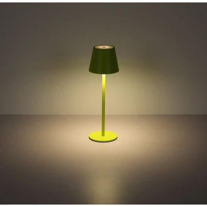 Globo - LED, dimmbar, mit Touch-Bedienung, wiederaufladbare Outdoor-Tischlampe 3-in-1 LED/3W/5V 3000/4000/5000K IP54 1800 mAh grün