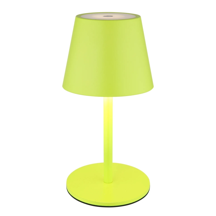 Globo - LED, dimmbar, mit Touch-Bedienung, wiederaufladbare Outdoor-Tischlampe 3-in-1 LED/3W/5V 3000/4000/5000K IP54 1800 mAh grün