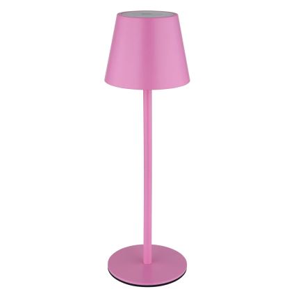 Globo - LED-dimmbar, mit Touch-Steuerung, wiederaufladbare Outdoor-Tischlampe 3in1 LED/3W/5V 3000/4000/5000K IP54 1800 mAh rosa
