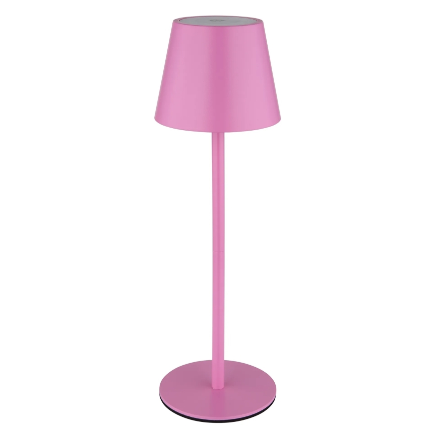 Globo - LED-dimmbar, mit Touch-Steuerung, wiederaufladbare Outdoor-Tischlampe 3in1 LED/3W/5V 3000/4000/5000K IP54 1800 mAh rosa