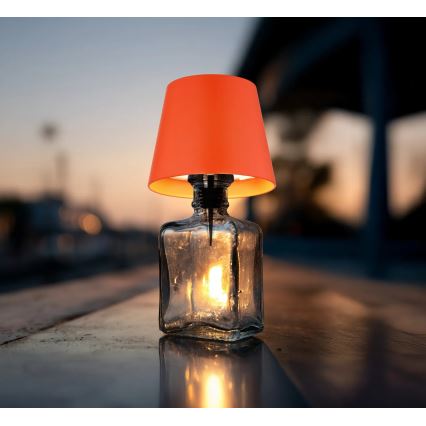 Globo - Lampada da tavolo ricaricabile LED dimmerabile a sfioramento per esterno 3-in-1 LED/3W/5V 3000/4000/5000K IP54 1800 mAh rossa