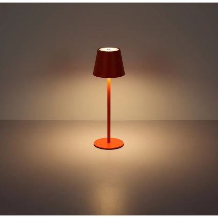 Globo - Lampada da tavolo ricaricabile LED dimmerabile a sfioramento per esterno 3-in-1 LED/3W/5V 3000/4000/5000K IP54 1800 mAh rossa