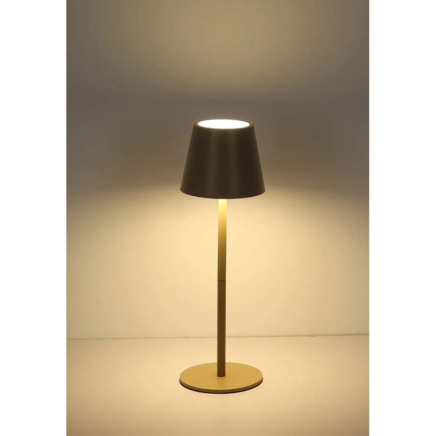 Globo - 3-in-1 wiederaufladbare LED-Tischlampe für den Außenbereich, dimmbar, mit Touch-Bedienung, LED/3W/5V, 3000/4000/5000K, IP54, 1800 mAh
