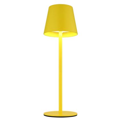 Globo - Lampada da tavolo ricaricabile per esterni dimmerabile a sfioramento 3 in 1 LED/3W/5V 3000/4000/5000K IP54 1800 mAh gialla