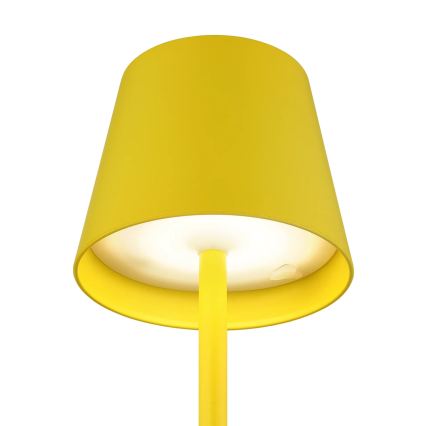 Globo - Lampada da tavolo ricaricabile per esterni dimmerabile a sfioramento 3 in 1 LED/3W/5V 3000/4000/5000K IP54 1800 mAh gialla