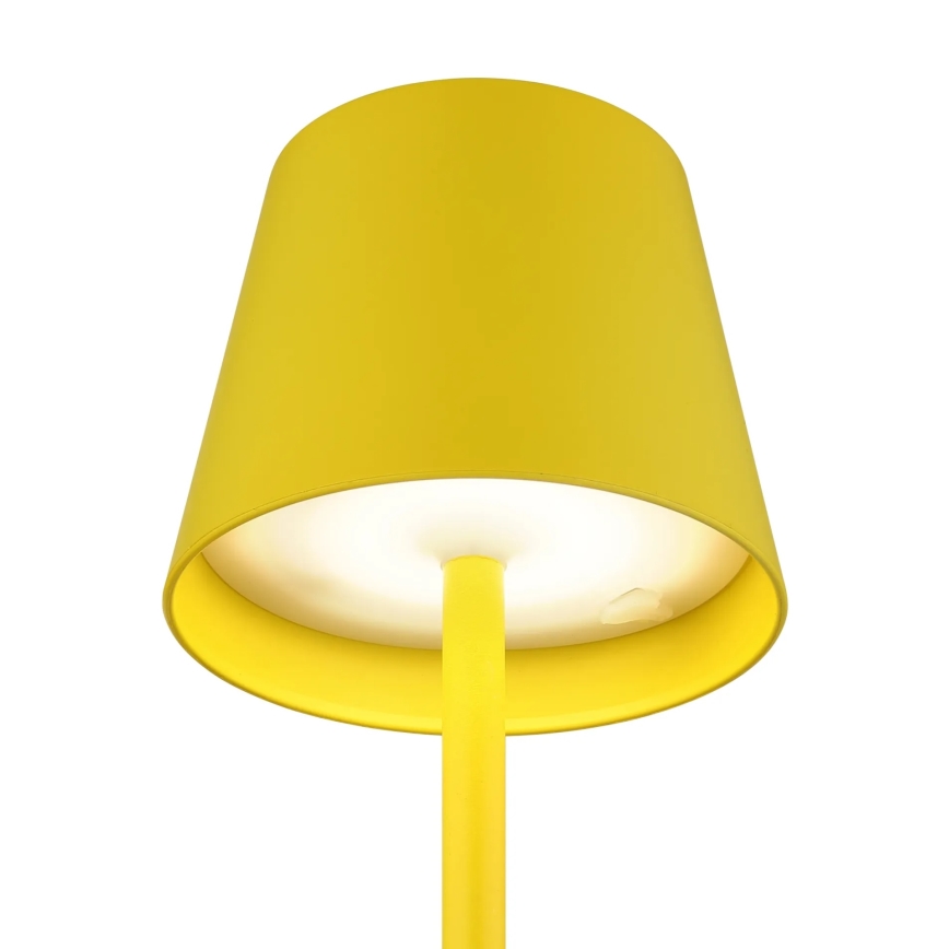 Globo - Lampada da tavolo ricaricabile per esterni dimmerabile a sfioramento 3 in 1 LED/3W/5V 3000/4000/5000K IP54 1800 mAh gialla