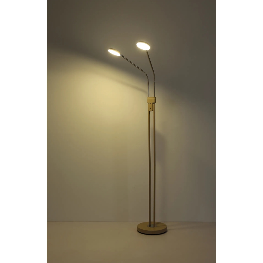 Globo - Lampada a piantana LED dimmerabile 2xLED/6,5W/230V 2700/3350/4000K beige