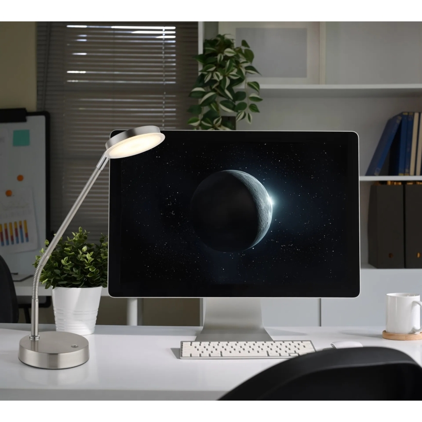 Globo - dimmbare LED-Tischlampe mit Touchfunktion LED/6,5W/230V 2700/3350/4000K mattchrom