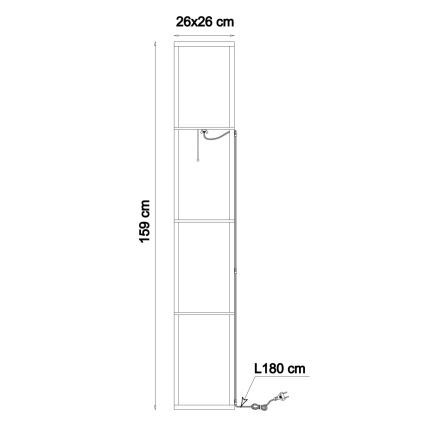 Globo - Lampadaire 1xE27/60W/230V beige