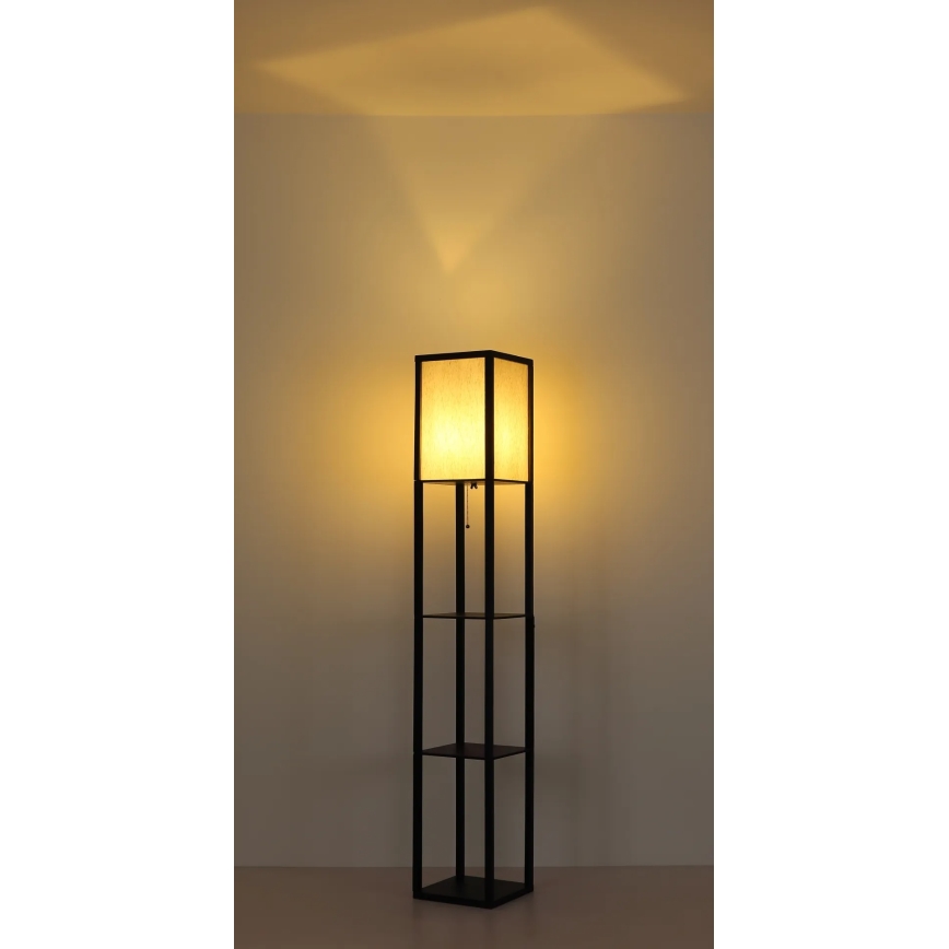 Globo - Lampadaire 1xE27/60W/230V noir