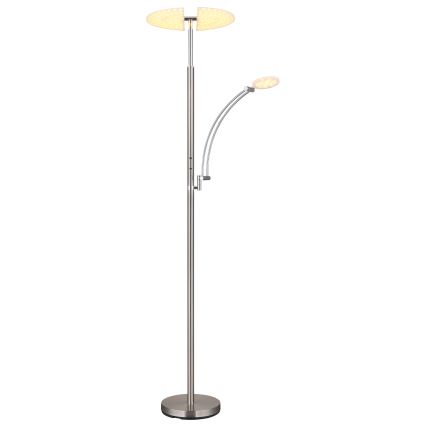 Globo - dimmbare LED-Stehleuchte LED/40W/230V + LED/5,5W 2700/4000/6000K mattchrom