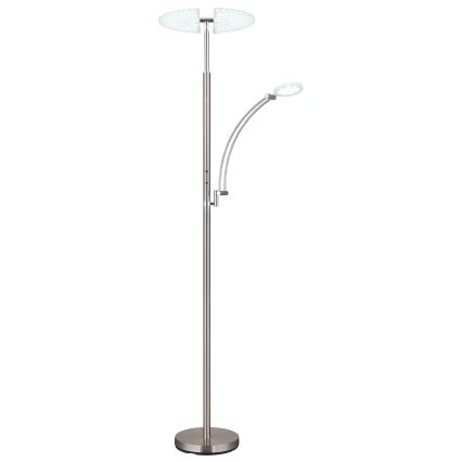 Globo - dimmbare LED-Stehleuchte LED/40W/230V + LED/5,5W 2700/4000/6000K mattchrom