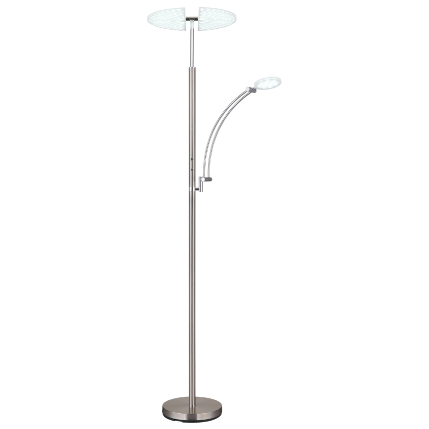 Globo - dimmbare LED-Stehleuchte LED/40W/230V + LED/5,5W 2700/4000/6000K mattchrom